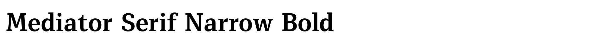 Mediator Serif Narrow Bold image